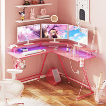 Pink deals gaming desk